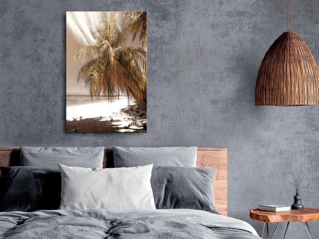 Schilderij - Palm Shadow (1 Part) Vertical