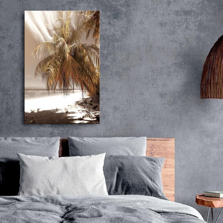 Schilderij - Palm Shadow (1 Part) Vertical