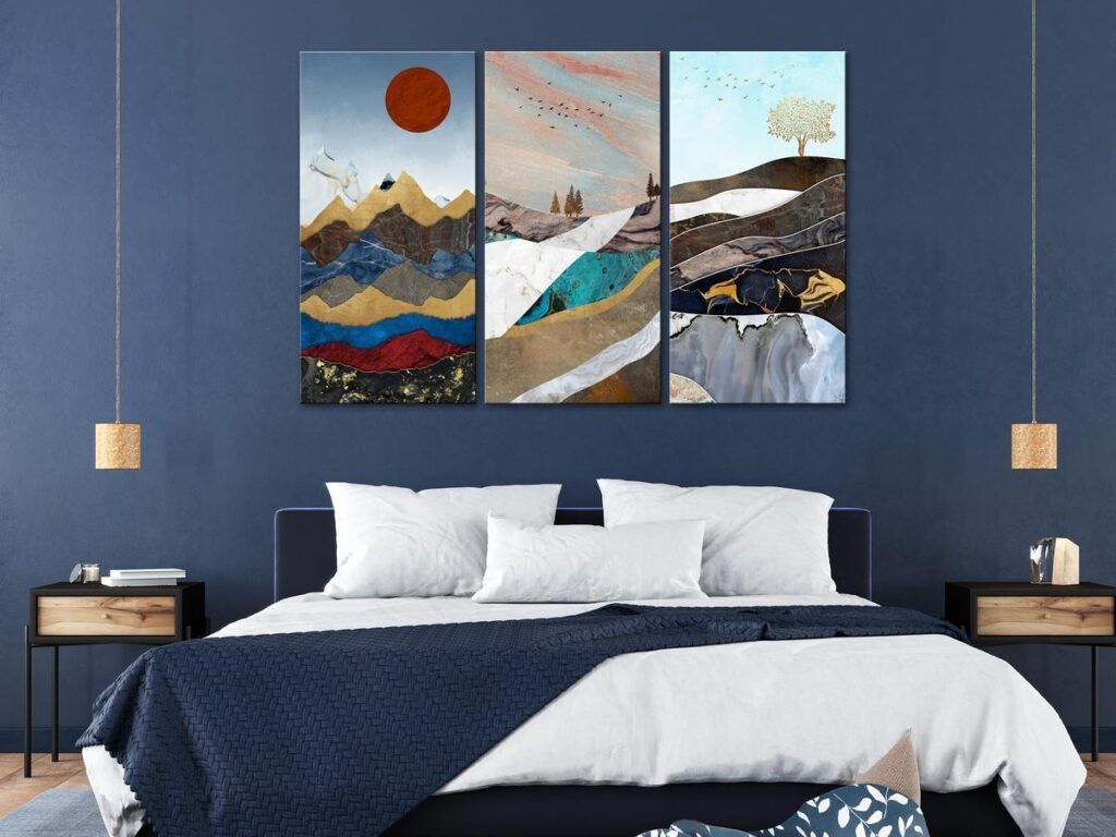 Schilderij - Panorama of Thoughts (3 Parts) - Afbeelding 2