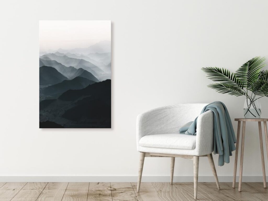 Schilderij - Parallel Ridges (1 Part) Vertical