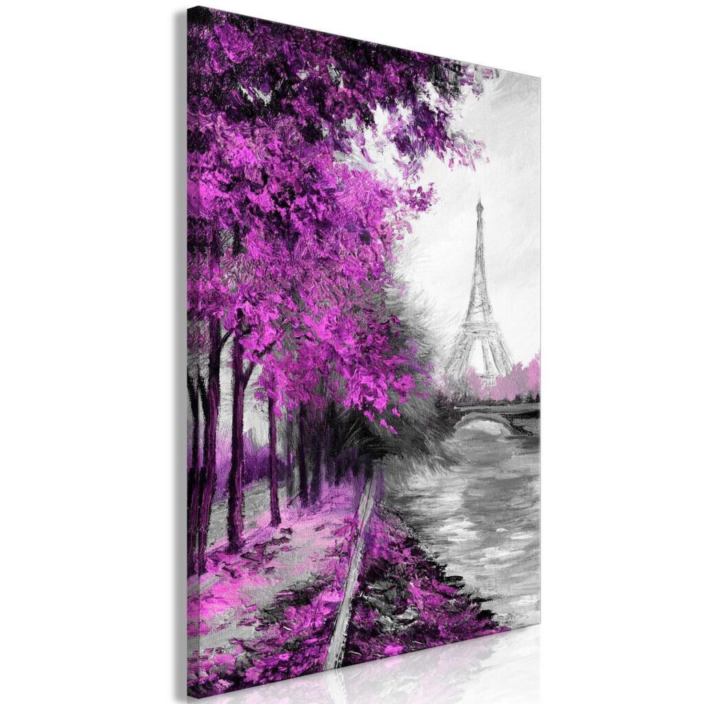Schilderij - Paris Channel (1 Part) Vertical Pink - Afbeelding 2