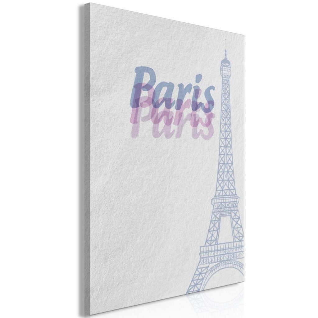 Schilderij - Paris in Watercolours (1 Part) Vertical - Afbeelding 2