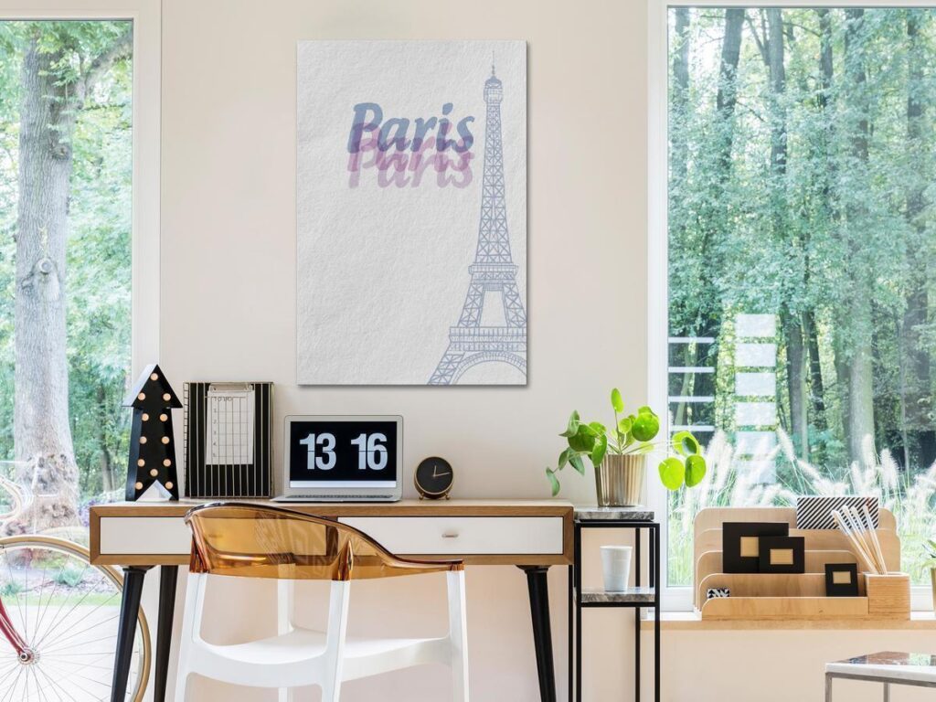 Schilderij - Paris in Watercolours (1 Part) Vertical