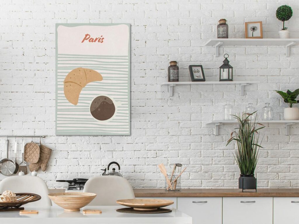 Schilderij - Parisian Breakfast (1 Part) Vertical