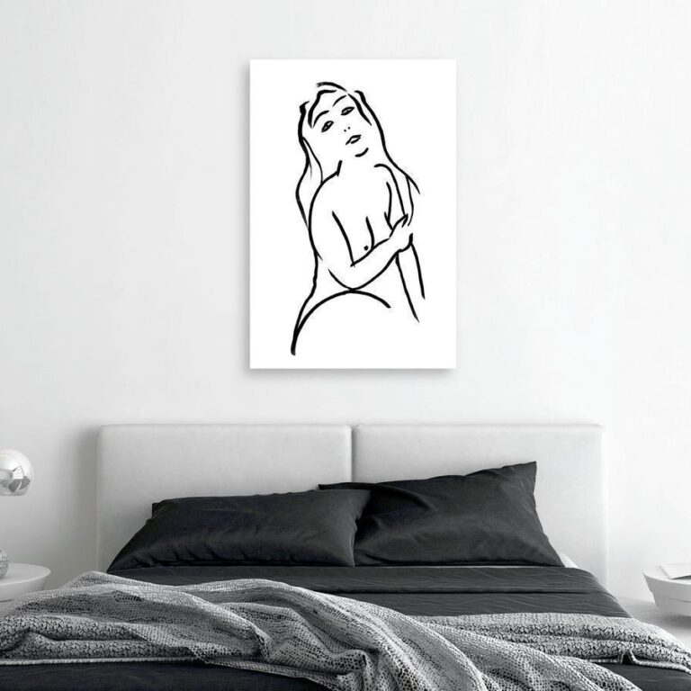 Schilderij - Passionate Touch (1 Part) Vertical