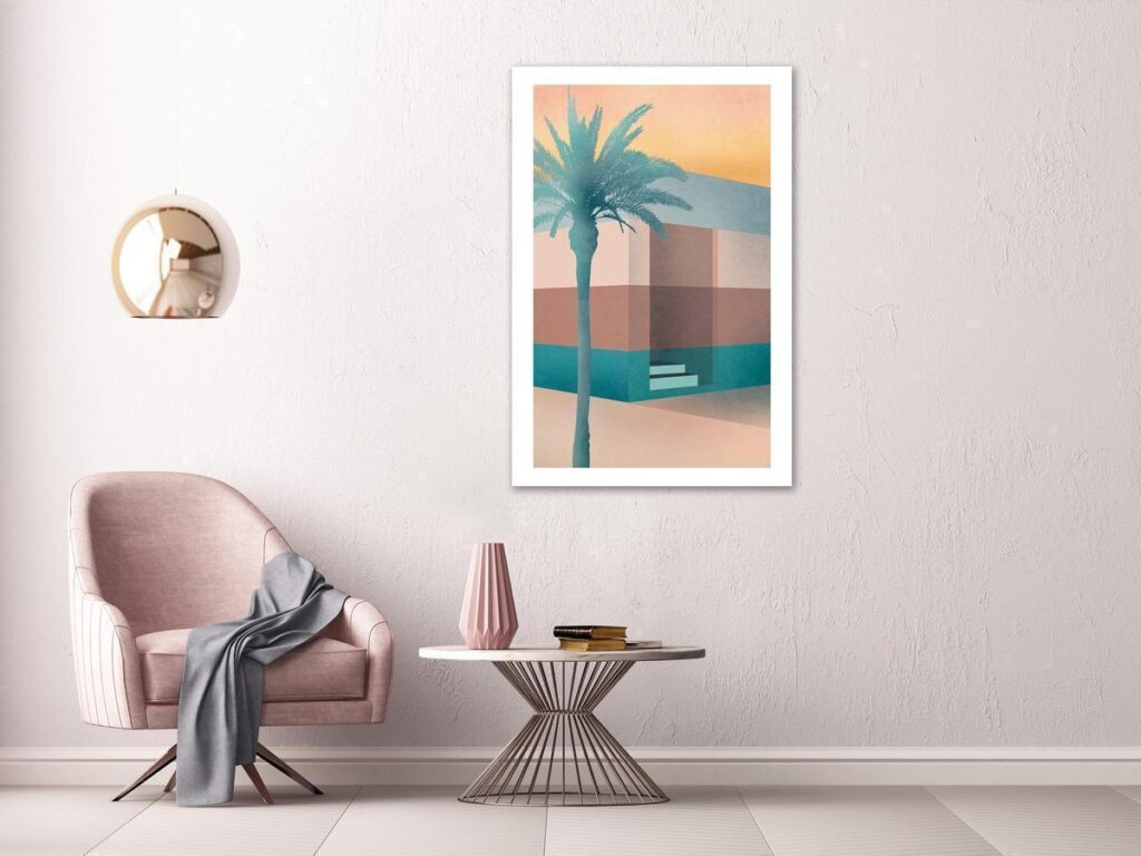 Schilderij - Pastel Alley (1 Part) Vertical