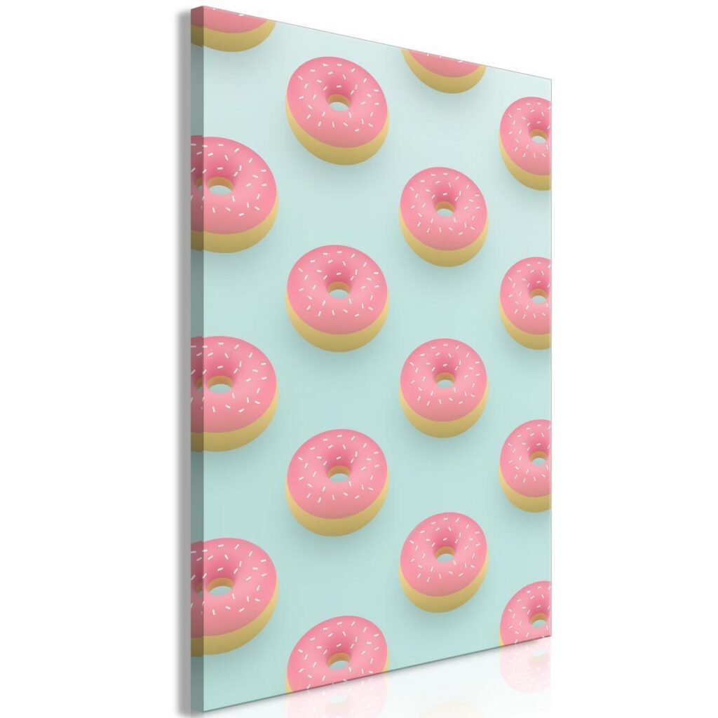 Schilderij - Pastel Donuts (1 Part) Vertical - Afbeelding 2