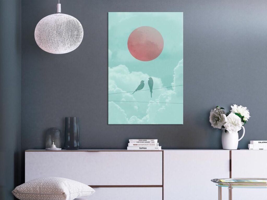 Schilderij - Pastel Sunset (1 Part) Vertical