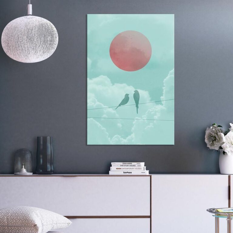 Schilderij - Pastel Sunset (1 Part) Vertical