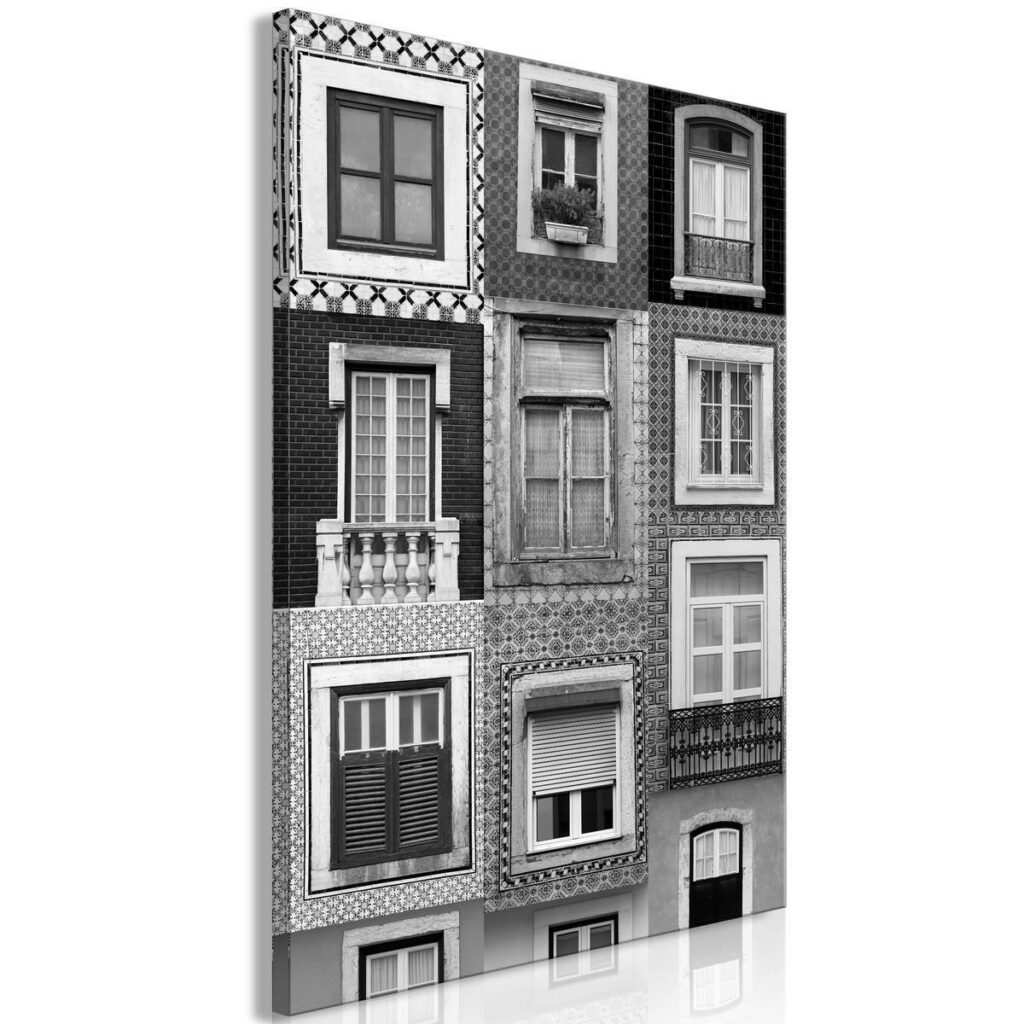 Schilderij - Patterned Windows (1 Part) Vertical - Afbeelding 2
