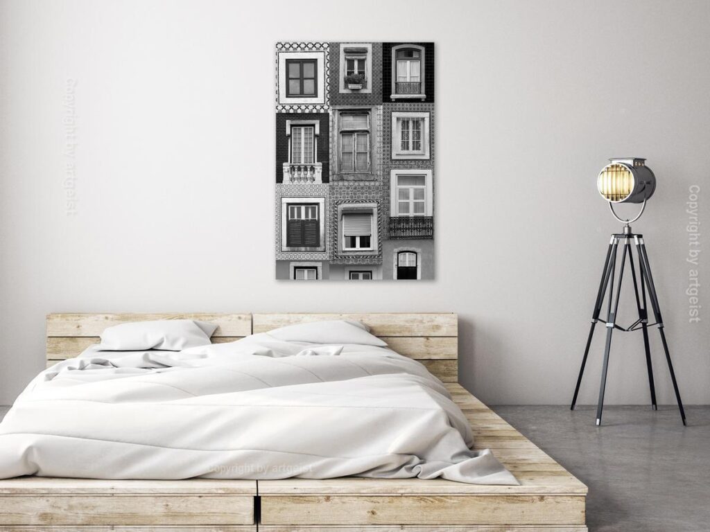 Schilderij - Patterned Windows (1 Part) Vertical