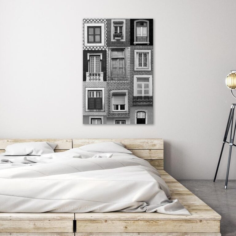 Schilderij - Patterned Windows (1 Part) Vertical