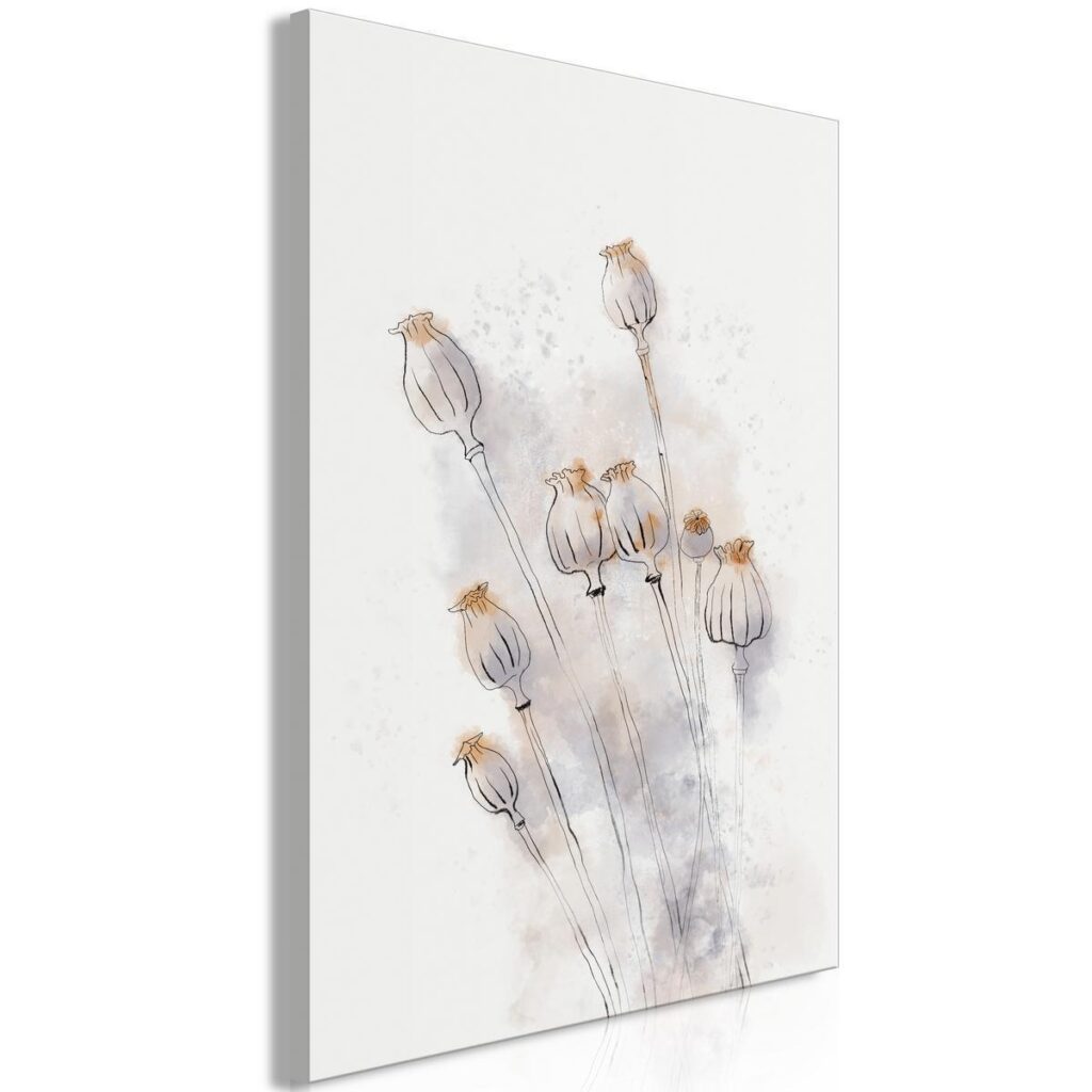 Schilderij - Peaceful Poppies (1 Part) Vertical - Afbeelding 2