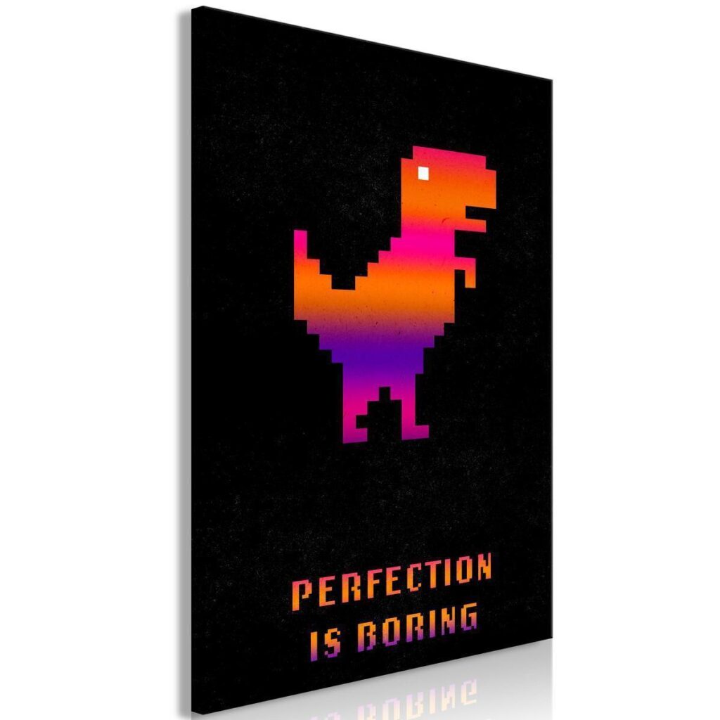 Schilderij - Perfection Is Boring (1 Part) Vertical - Afbeelding 2