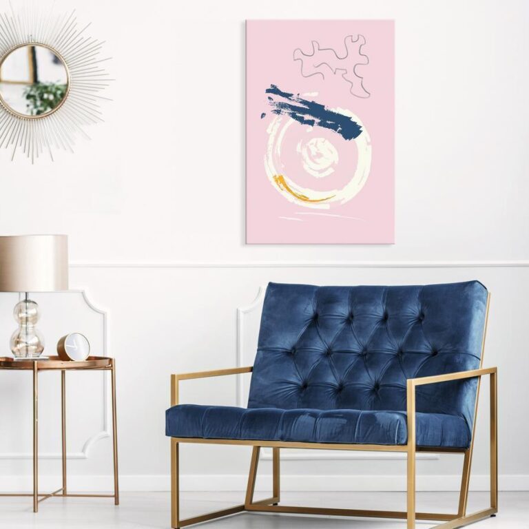Schilderij - Pink Accent (1 Part) Vertical