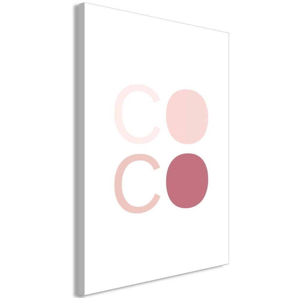 Schilderij - Pink Coco (1 Part) Vertical - Afbeelding 2