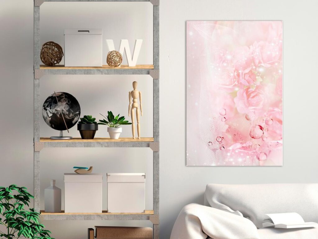 Schilderij - Pink Nature (1 Part) Vertical