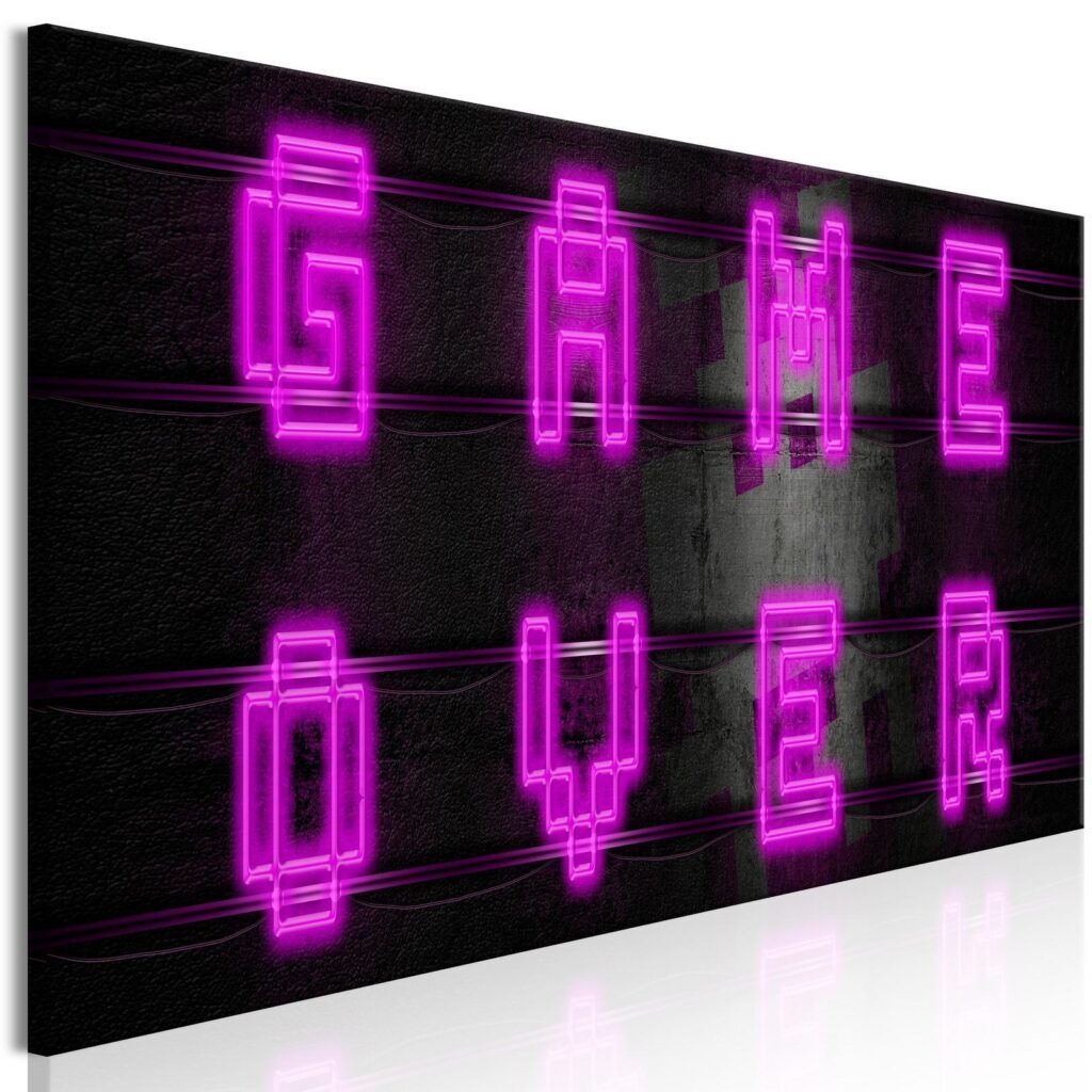 Schilderij - Pink Neon (1 Part) Narrow - Afbeelding 2