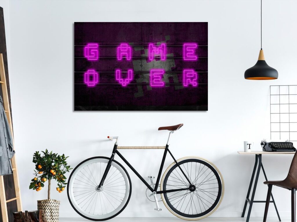 Schilderij - Pink Neon (1 Part) Wide - Afbeelding 2