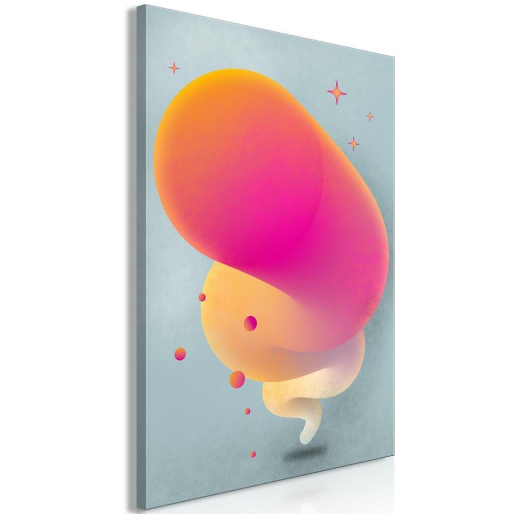 Schilderij - Pink Streak (1 Part) Vertical - Afbeelding 2