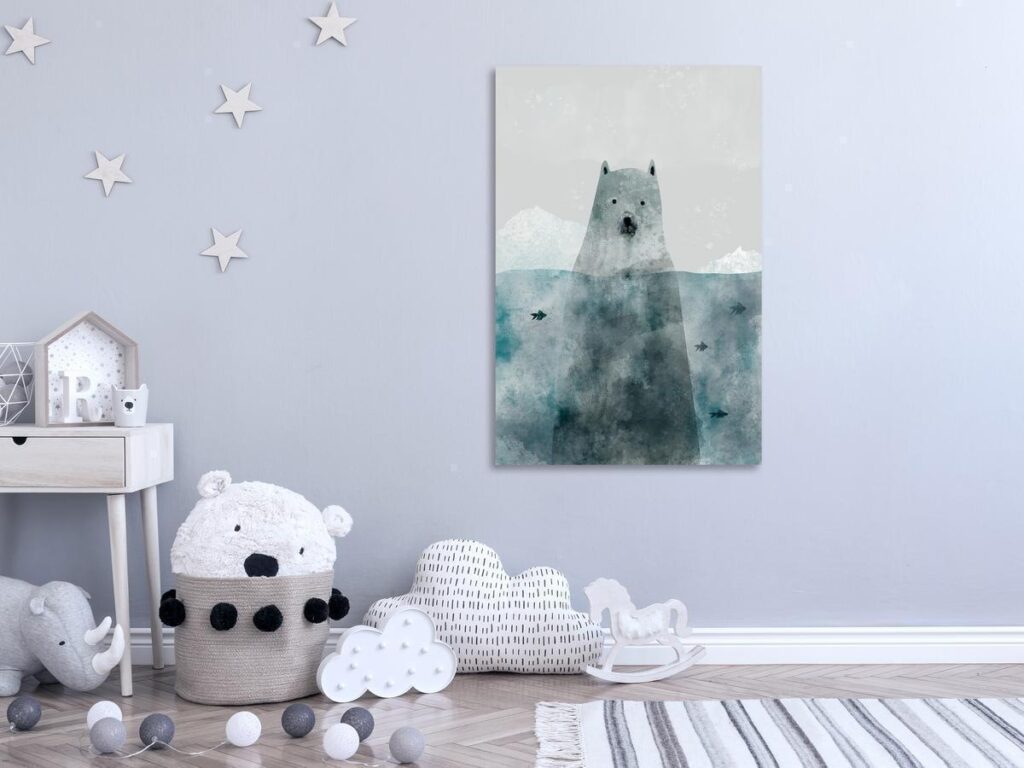 Schilderij - Polar Bear (1 Part) Vertical