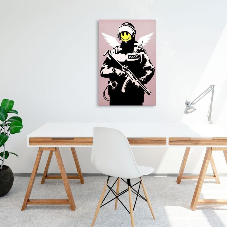 Schilderij - Policeman (1 Part) Vertical