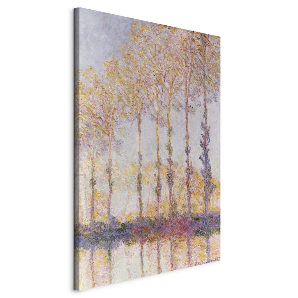 Schilderij - Poplars on the Bank of the River Epte - Afbeelding 3