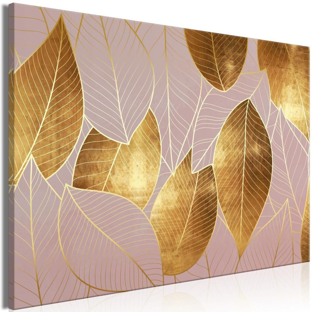 Schilderij - Precious Leaves (1 Part) Wide