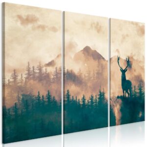 Schilderij - Proud Deer (3 Parts)