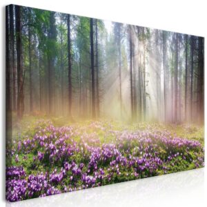 Schilderij - Purple Meadow (1 Part) Wide