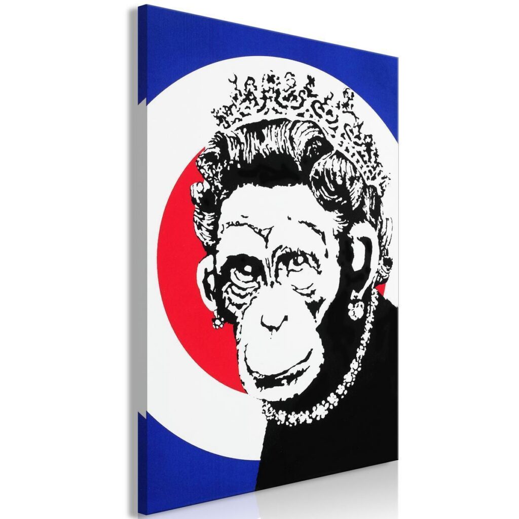 Schilderij - Queen of Monkeys (1 Part) Vertical - Afbeelding 2