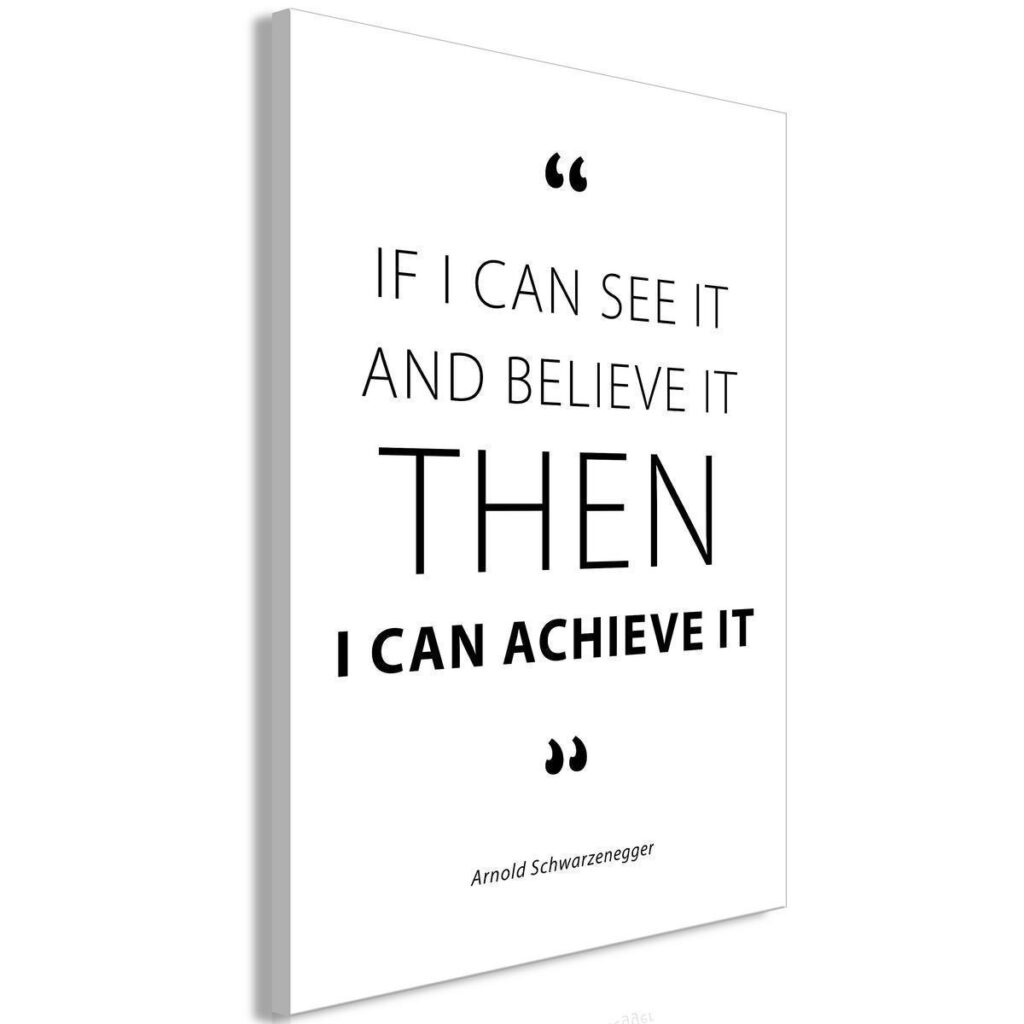 Schilderij - Quote - Arnold Schwarzenegger (1 Part) Vertical - Afbeelding 2