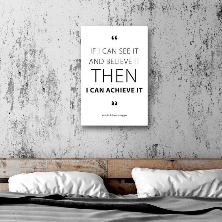 Schilderij - Quote - Arnold Schwarzenegger (1 Part) Vertical