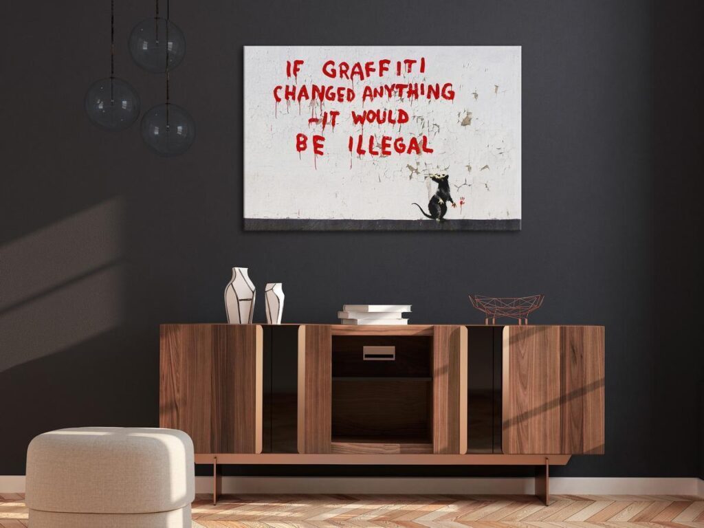 Schilderij - Quotes Graffiti (1 Part) Wide - Afbeelding 2