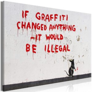 Schilderij - Quotes Graffiti (1 Part) Wide