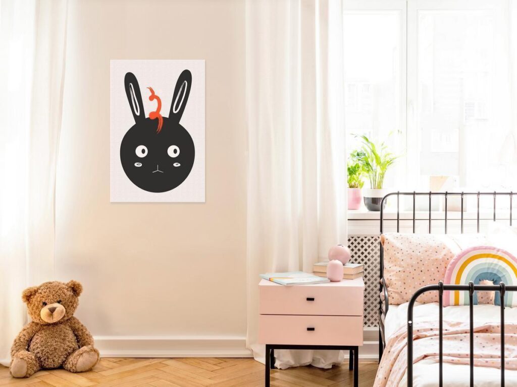 Schilderij - Rabbit Sees Everything (1 Part) Vertical
