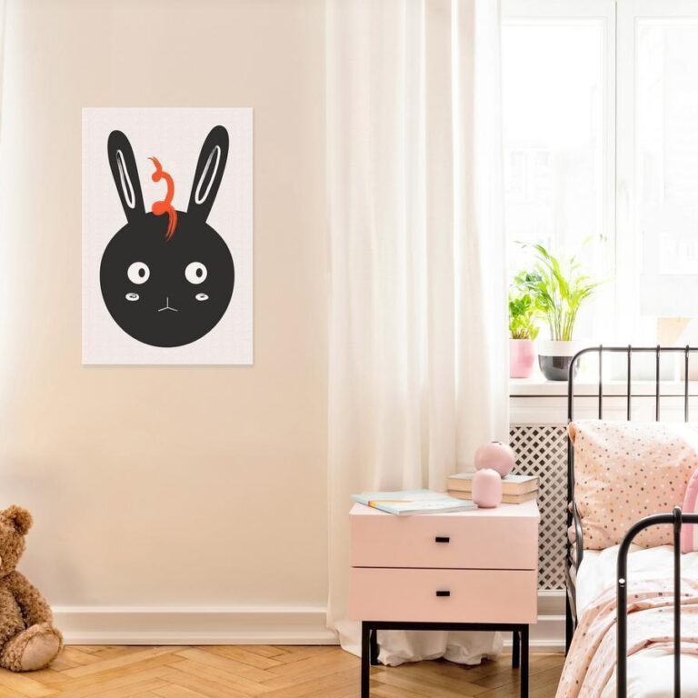 Schilderij - Rabbit Sees Everything (1 Part) Vertical
