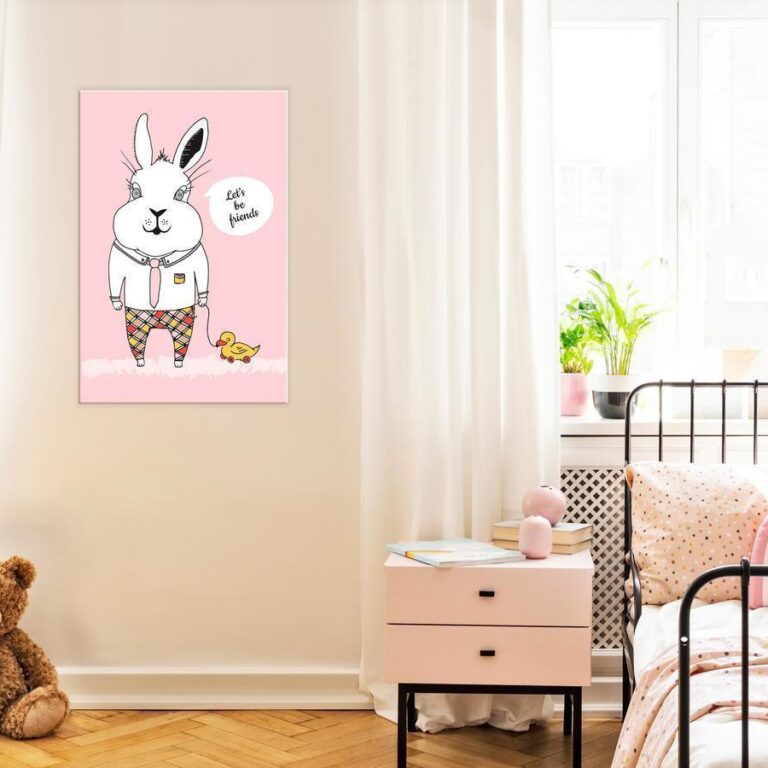 Schilderij - Rabbit's Friend (1 Part) Vertical