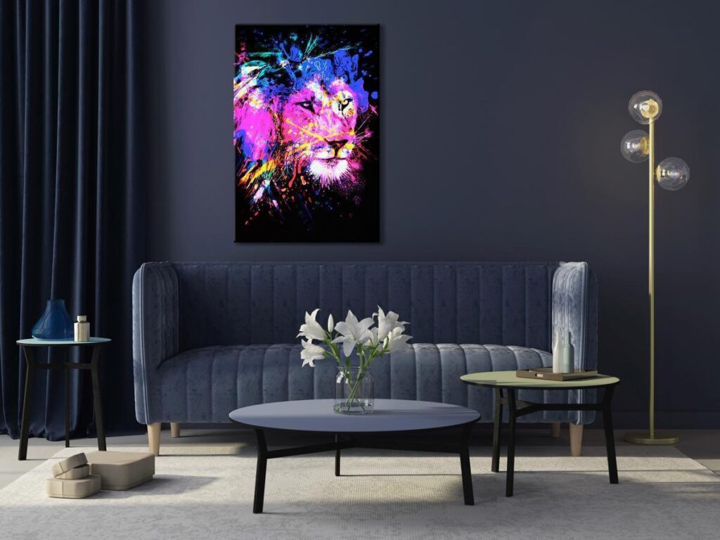 Schilderij - Rainbow Mane (1 Part) Vertical