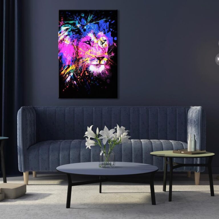 Schilderij - Rainbow Mane (1 Part) Vertical