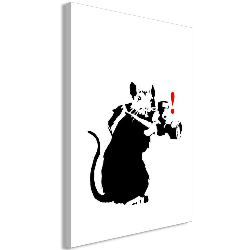 Schilderij - Rat Photographer (1 Part) Vertical - Afbeelding 2
