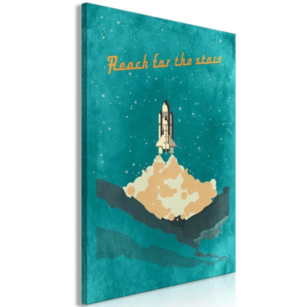 Schilderij - Reach for the Stars (1 Part) Vertical - Afbeelding 2
