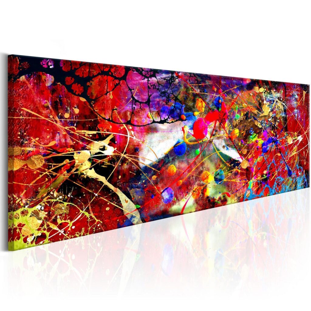 Schilderij - Red Forest - Afbeelding 2