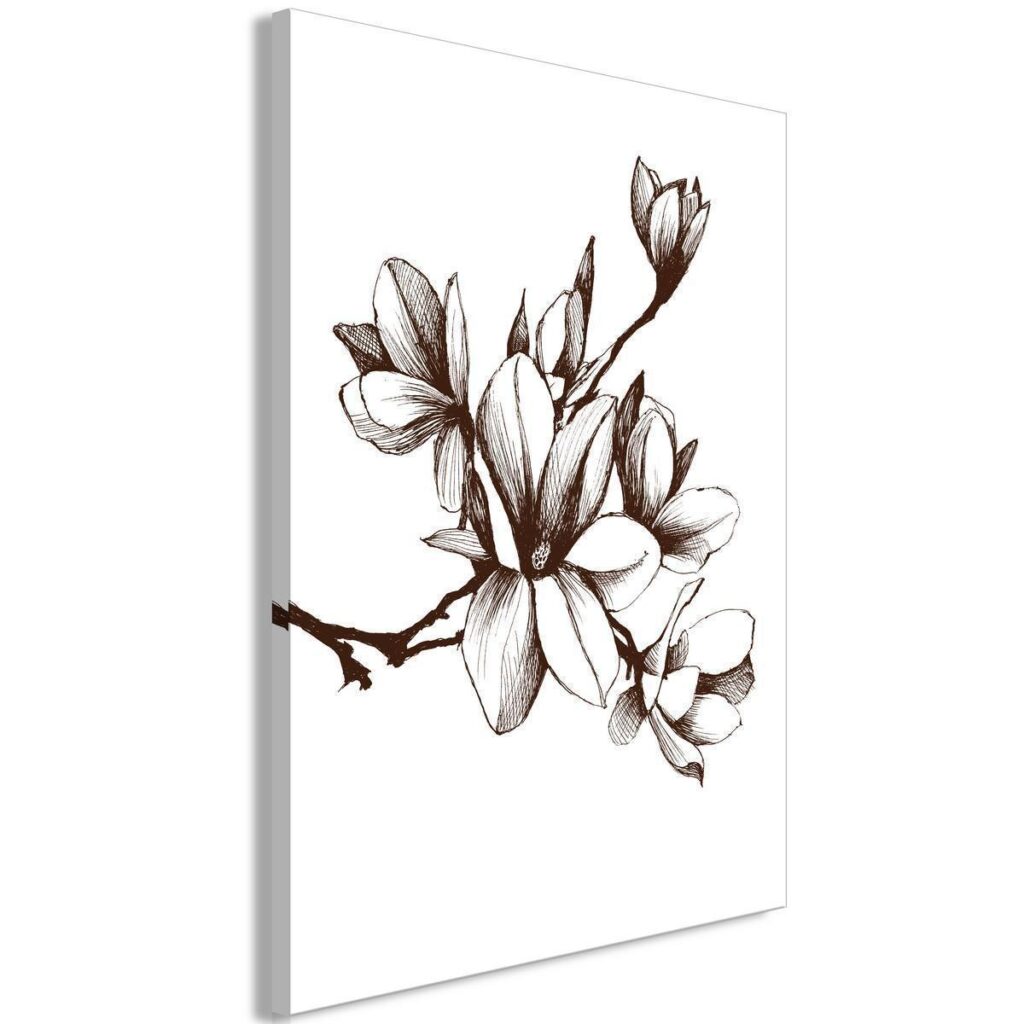 Schilderij - Renaissance Magnolias (1 Part) Vertical - Afbeelding 2