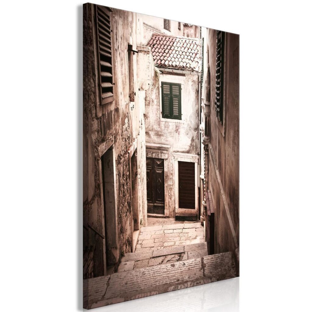 Schilderij - Retro Alley (1 Part) Vertical - Afbeelding 2