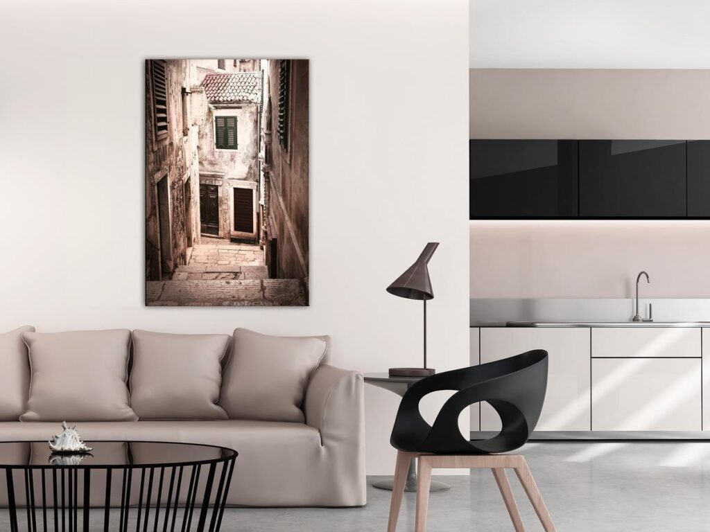Schilderij - Retro Alley (1 Part) Vertical
