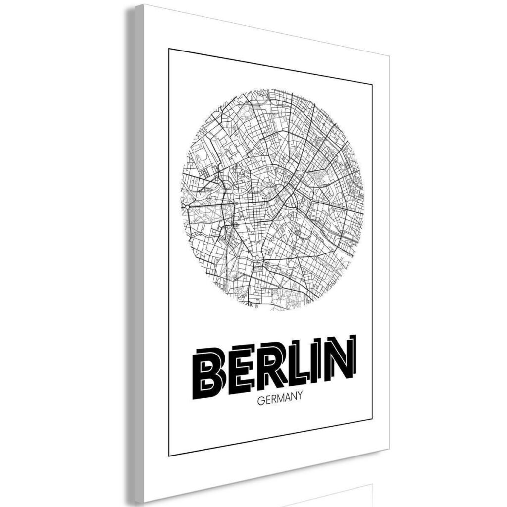 Schilderij - Retro Berlin (1 Part) Vertical - Afbeelding 2