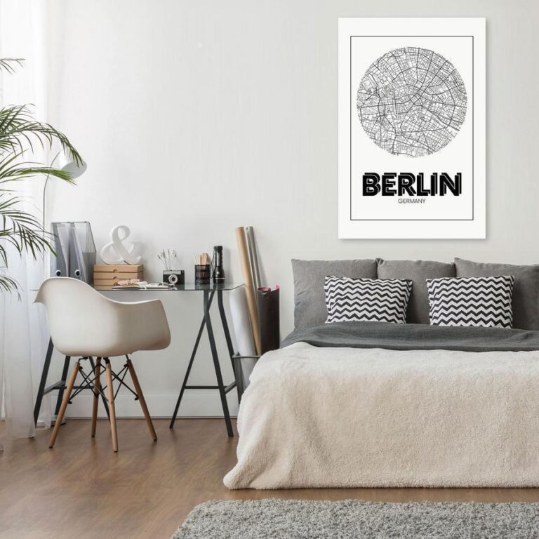 Schilderij - Retro Berlin (1 Part) Vertical