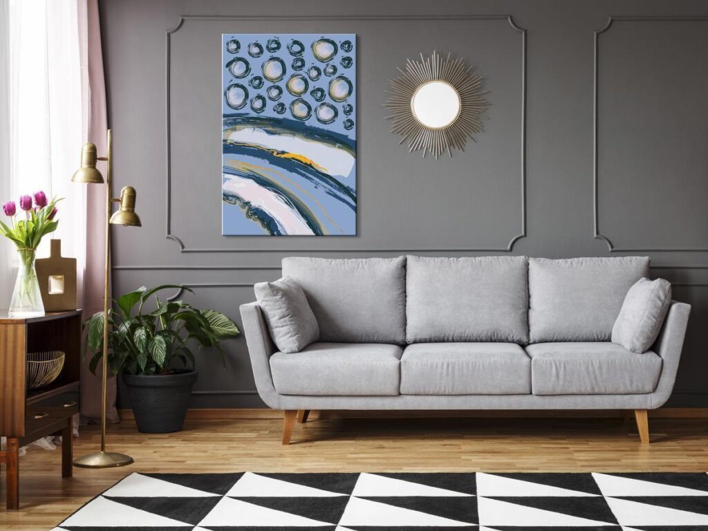 Schilderij - Rhythmic Auroras (1 Part) Vertical