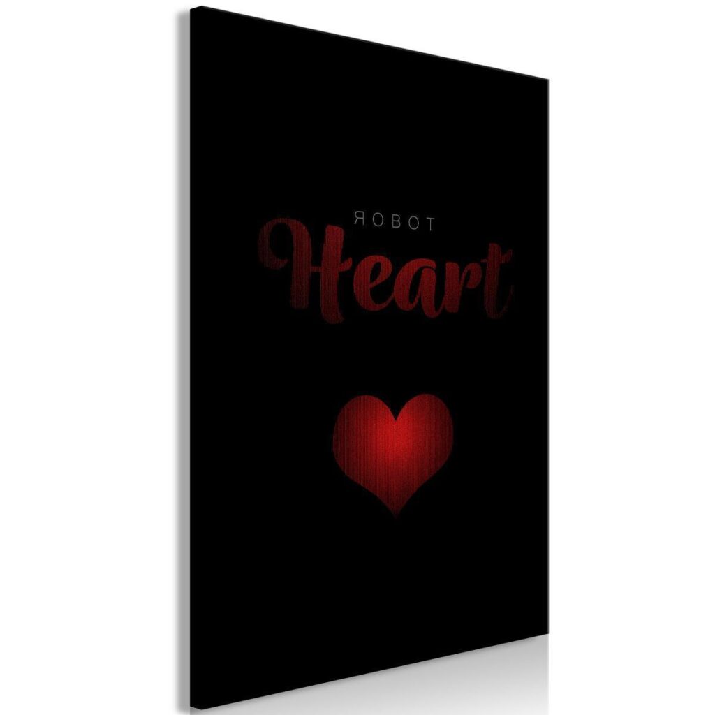 Schilderij - Robot Heart (1 Part) Vertical - Afbeelding 2